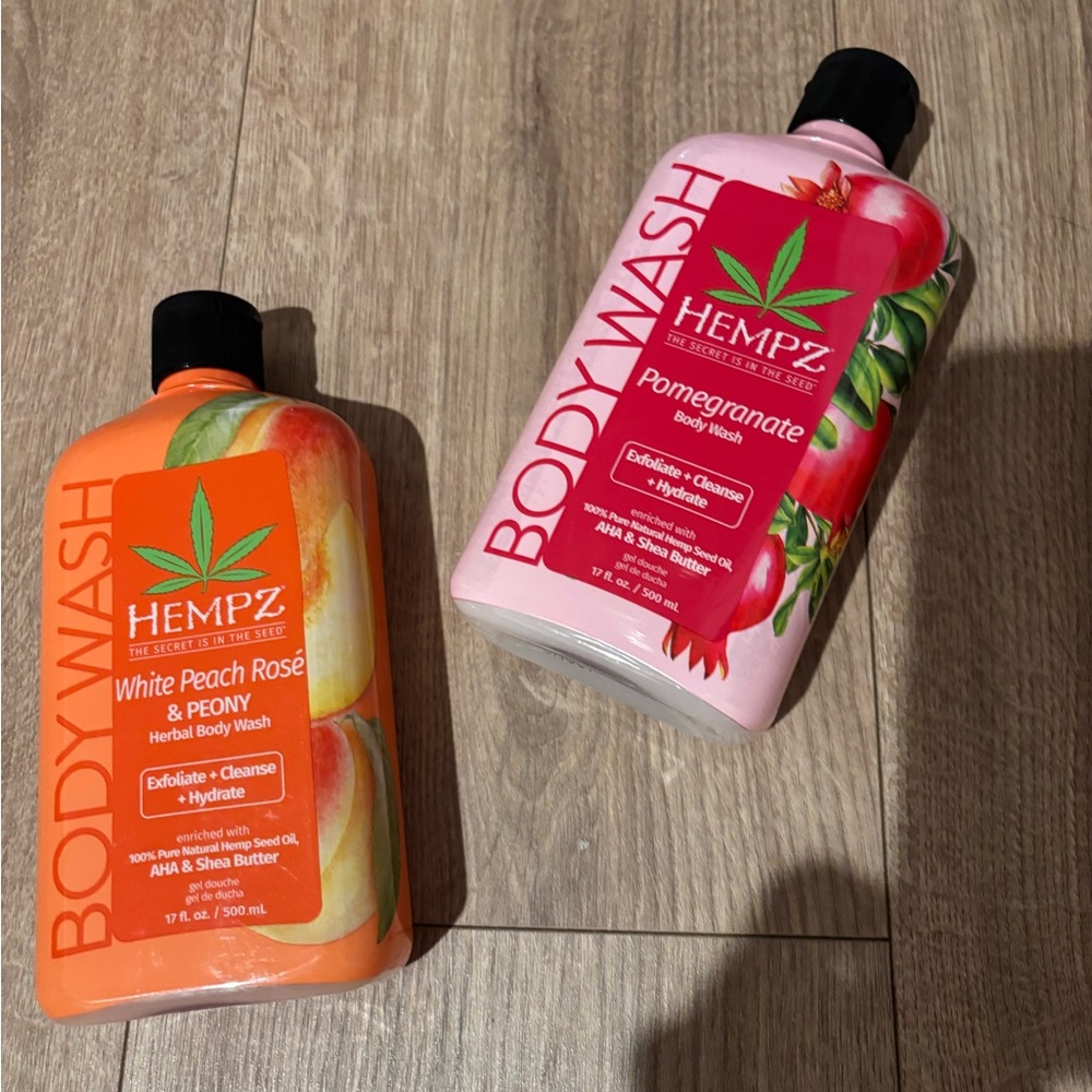Hempz White Peach Rose & Peony Body Wash - Vibrant Orange. 2